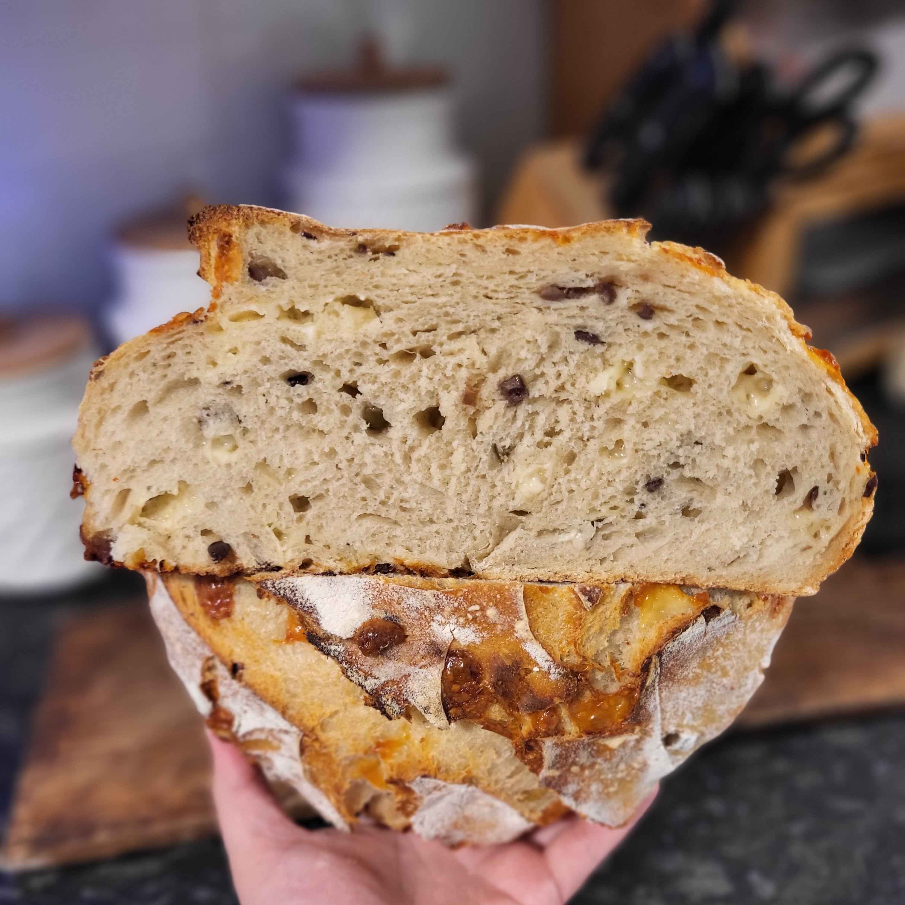 Olive Mozzarella Sourdough