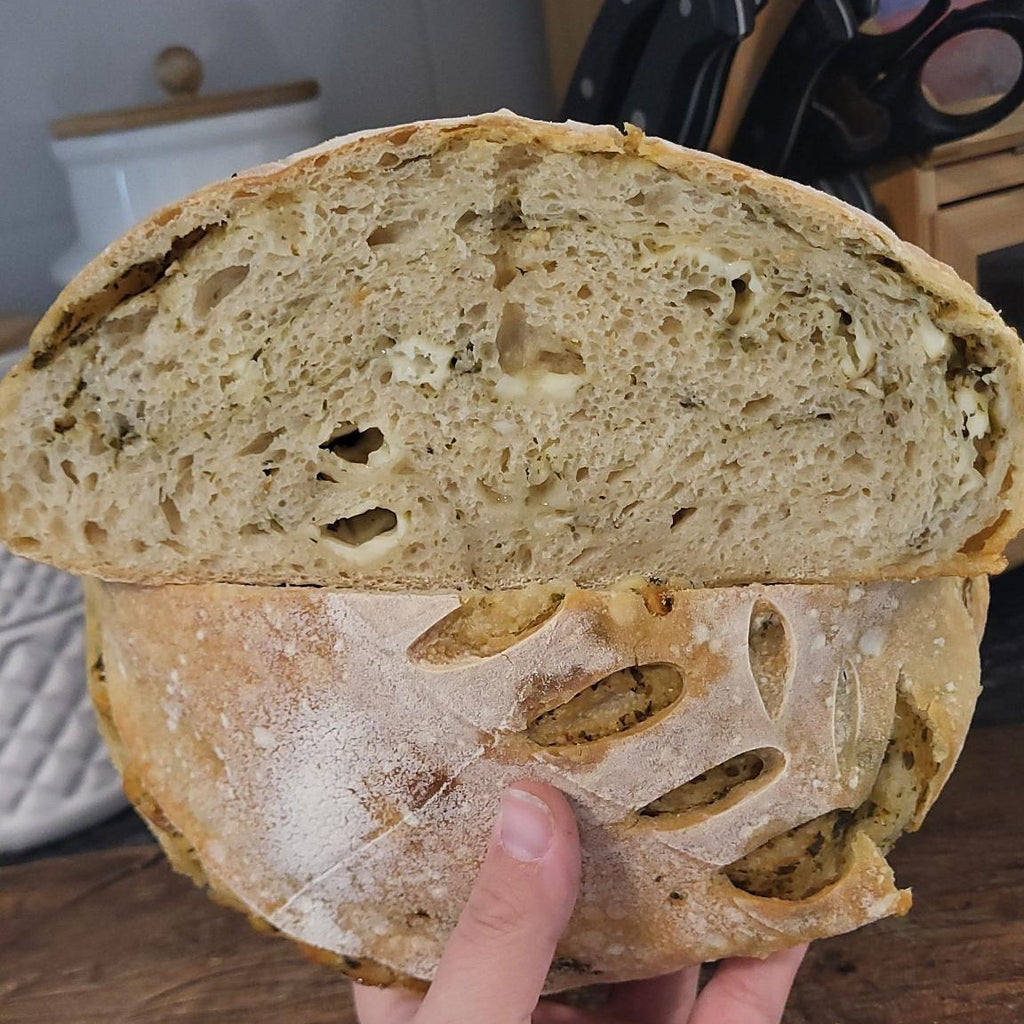 Pesto Mozzarella Sourdough