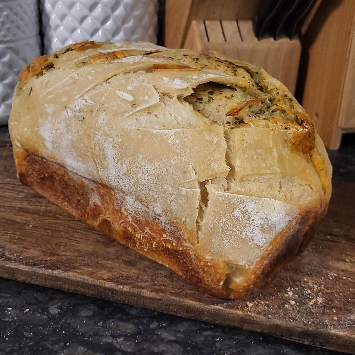 Pesto Mozzarella Sourdough